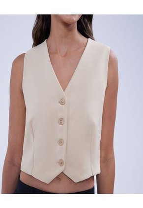 Chaleco Para Mujer  Color Arena Marca Ostu #40250016