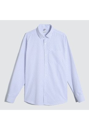 Camisa Para Hombre Manga Larga Con Bolsillo Color Blanco Marca Ostu #60010642