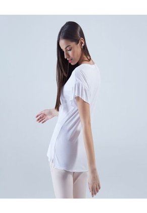 Camiseta Para Mujer Manga Corta Color Blanco Marca Ostu #40091705