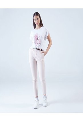 Camiseta Para Mujer Manga Corta Color Blanco Marca Ostu #40091705