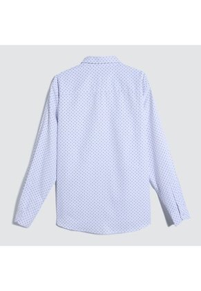 Camisa Para Hombre Manga Larga Con Bolsillo Color Blanco Marca Ostu #60010642