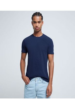 Camiseta Para Hombre Manga Corta Color Azul Marca Ostu #60090594