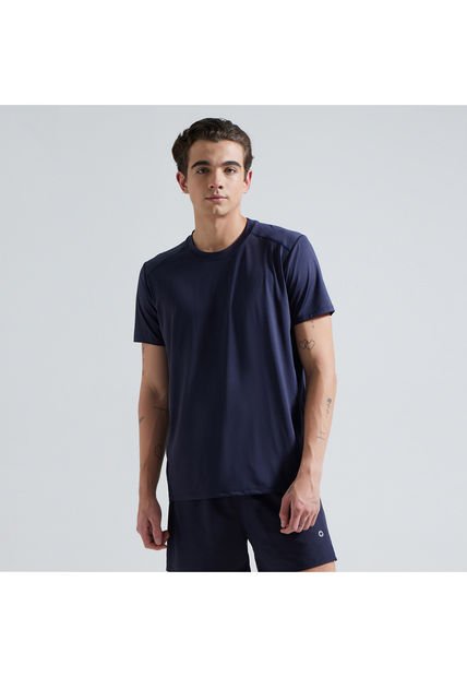 Camiseta Para Hombre Manga Corta Color Azul  Marca Ostu #60090984