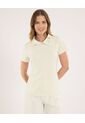 Polo Para Mujer Manga Corta Color Crema Marca Ostu #40110181 de Ostu