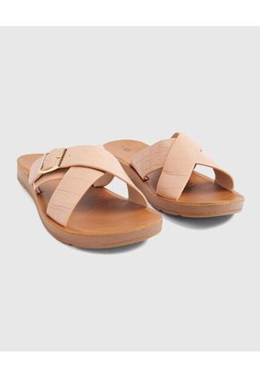 Sandalias Para Mujer  Color Camel Marca Ostu #40690012