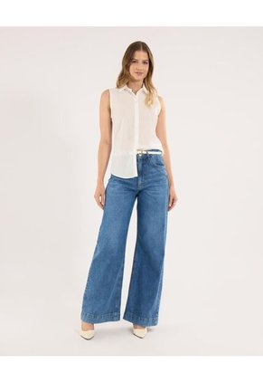 Camisa Para Mujer Manga Sisa Color Blanco Marca Ostu #40010315