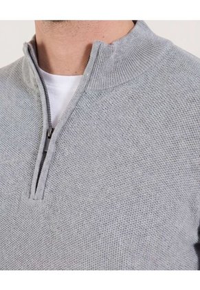 Saco Para Hombre Cuello Alto O Cuello Tortuga Color Gris Marca Ostu #60330037