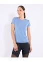 Camiseta  Para Mujer Manga Corta Cuello Redondo Color Azul Marca Ostu #40092798 de Ostu