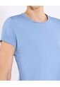 Camiseta  Para Mujer Manga Corta Cuello Redondo Color Azul Marca Ostu #40092798 de Ostu