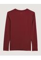 Camiseta  Para Mujer Manga Larga Cuello Redondo Color Vino Marca Ostu #40092816 de Ostu