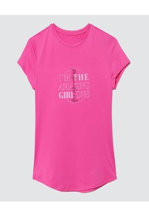 Camiseta Para Mujer Manga Corta Color Rosado Marca Ostu #40091753