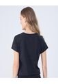 Camiseta Para Mujer Manga Corta Cuello Redondo Color Negro Marca Ostu #40092376 de Ostu