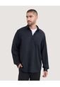 Camisa Para Hombre Manga Larga Con Bolsillo Cuello Casual M Color Negro Marca Ostu #60010795 de Ostu