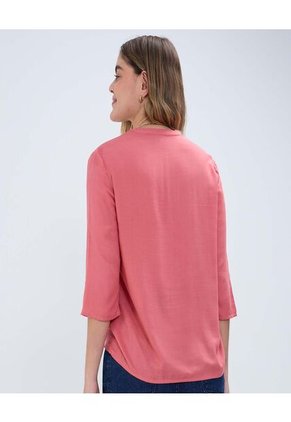 Blusa Para Mujer Manga 3/4 Color Rosado Oscuro Marca Ostu #40120832