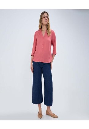 Blusa Para Mujer Manga 3/4 Color Rosado Oscuro Marca Ostu #40120832