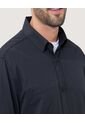 Camisa Para Hombre Manga Larga Con Bolsillo Cuello Casual M Color Negro Marca Ostu #60010795 de Ostu