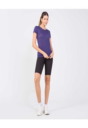 Camiseta Para Mujer Manga Corta Cuello Redondo Color Morado Marca Ostu #40092387
