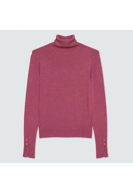 Saco Para Mujer Cuello Alto O Cuello Tortuga Color Morado Marca Ostu #40330076