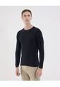 Saco Para Hombre Cuello Redondo Color Negro Marca Ostu #60330033 de Ostu