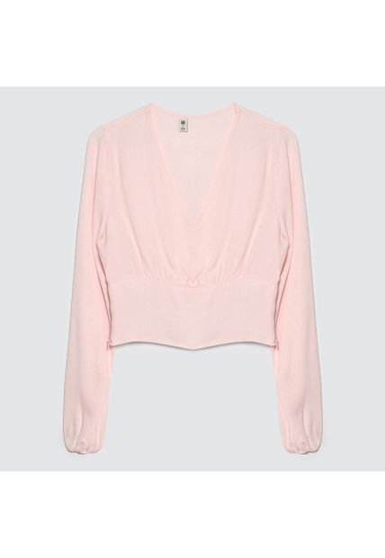 Blusa Para Mujer Manga Larga Color Rosado  Marca Ostu #40120815