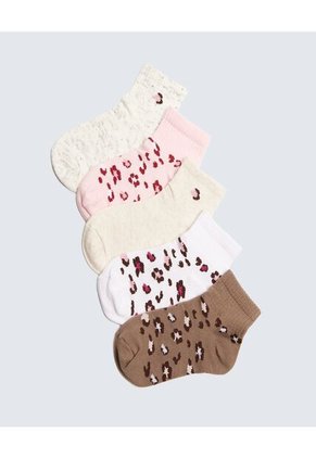 Medias Infantil Niña Tobillera Color Negro Marca Ostu #90980148