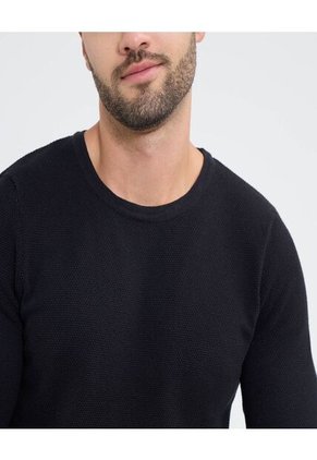 Saco Para Hombre Cuello Redondo Color Negro Marca Ostu #60330033