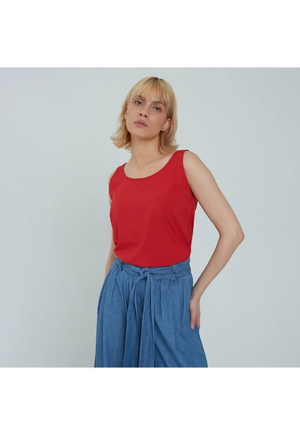 Blusa Para Mujer Manga Sisa Color Rojo Marca Ostu #40120853