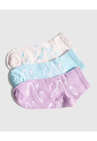 Medias Infantil Niña Tobillera Color Morado Marca Ostu #90980128 Ostu