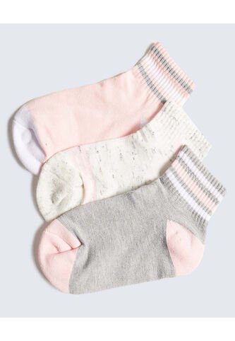 Medias Infantil Niña Tobillera Color Gris Marca Ostu #90980127 Ostu