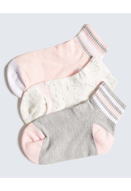 Medias Infantil Niña Tobillera Color Gris Marca Ostu #90980127