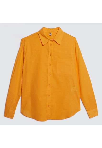 Camisa Para Mujer Manga Larga Color Naranja Marca Ostu #40010158