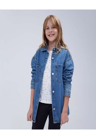 Camisa Para Niña Manga Larga Color Azul  Marca Ostu #90010009 Ostu