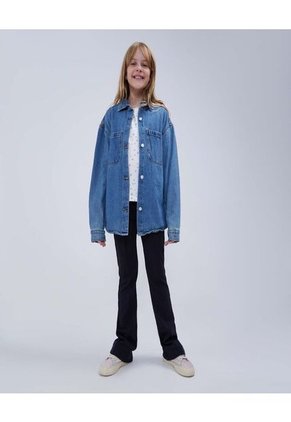 Camisa Para Niña Manga Larga Color Azul  Marca Ostu #90010009