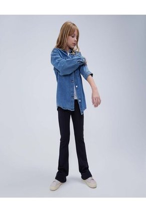 Camisa Para Niña Manga Larga Color Azul  Marca Ostu #90010009