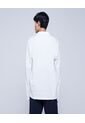 Polo Para Hombre M/L Cuello Tejido Sin Bolsillo Color Blanco Marca Ostu #60110625 de Ostu