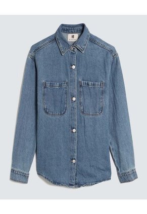 Camisa Para Niña Manga Larga Color Azul  Marca Ostu #90010009