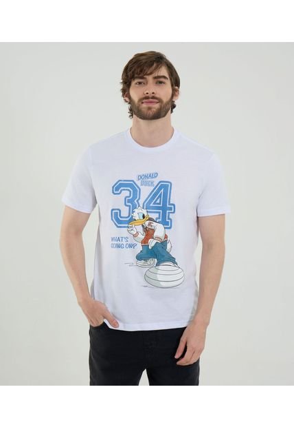 Camiseta Para Hombre Manga Corta Cuello Redondo Color Blanco Marca Ostu #60091749
