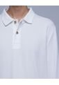 Polo Para Hombre M/L Cuello Tejido Sin Bolsillo Color Blanco Marca Ostu #60110625 de Ostu