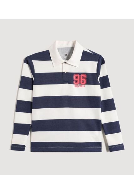 Polo Infantil Niño Manga Larga Color Azul Marca Ostu #80110108