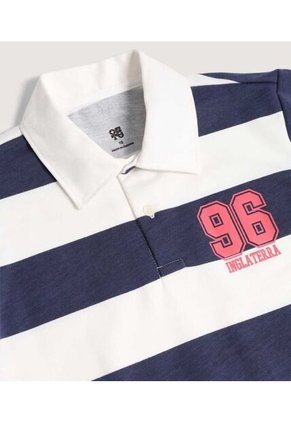 Polo Infantil Niño Manga Larga Color Azul Marca Ostu #80110108