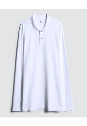 Polo Para Hombre M/L Cuello Tejido Sin Bolsillo Color Blanco Marca Ostu #60110625