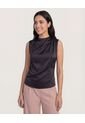 Blusa  Para Mujer Manga Sisa Color Negro Marca Ostu #40121241 de Ostu