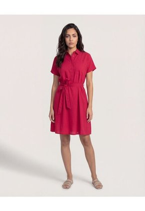 Vestido Para Mujer Manga Corta Color Rojo Marca Ostu #40170266