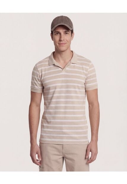 Polo  Para Hombre Cuello Tejido Sin Bolsillo Color Avena Marca Ostu #60110853