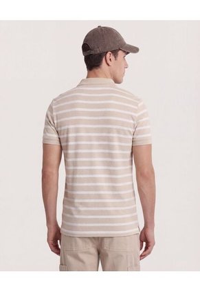 Polo Para Hombre Cuello Tejido Sin Bolsillo Color Avena Marca Ostu #60110853