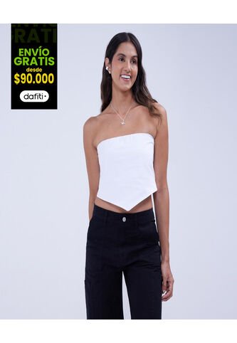 Blusa Para Mujer Manga Sisa Color Blanco Marca Ostu #40121070 Ostu