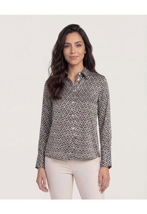 Camisa Para Mujer Manga Larga Color Negro Marca Ostu #40010262