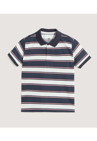 Polo Infantil Niño Manga Corta Color Azul Marca Ostu #80110104 Ostu
