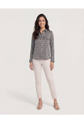 Camisa Para Mujer Manga Larga Color Negro Marca Ostu #40010262