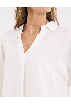 Camisa Para Mujer Manga 3/4 Color Crema Marca Ostu #40010339
